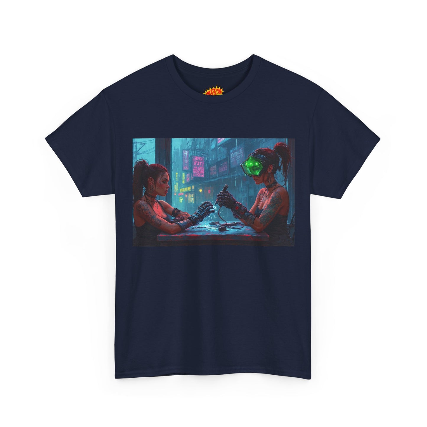 Cyberpunk Nail Salon Scene T-Shirt *Multiple Colors*