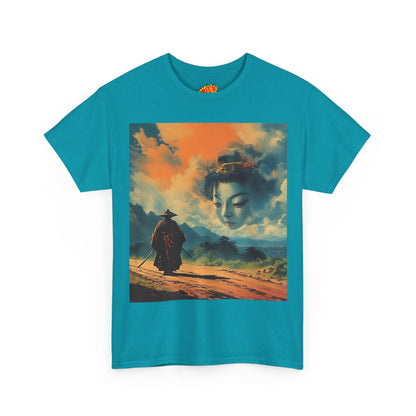 Travelling Samurai w/Cloud Geisha Woman T-Shirt