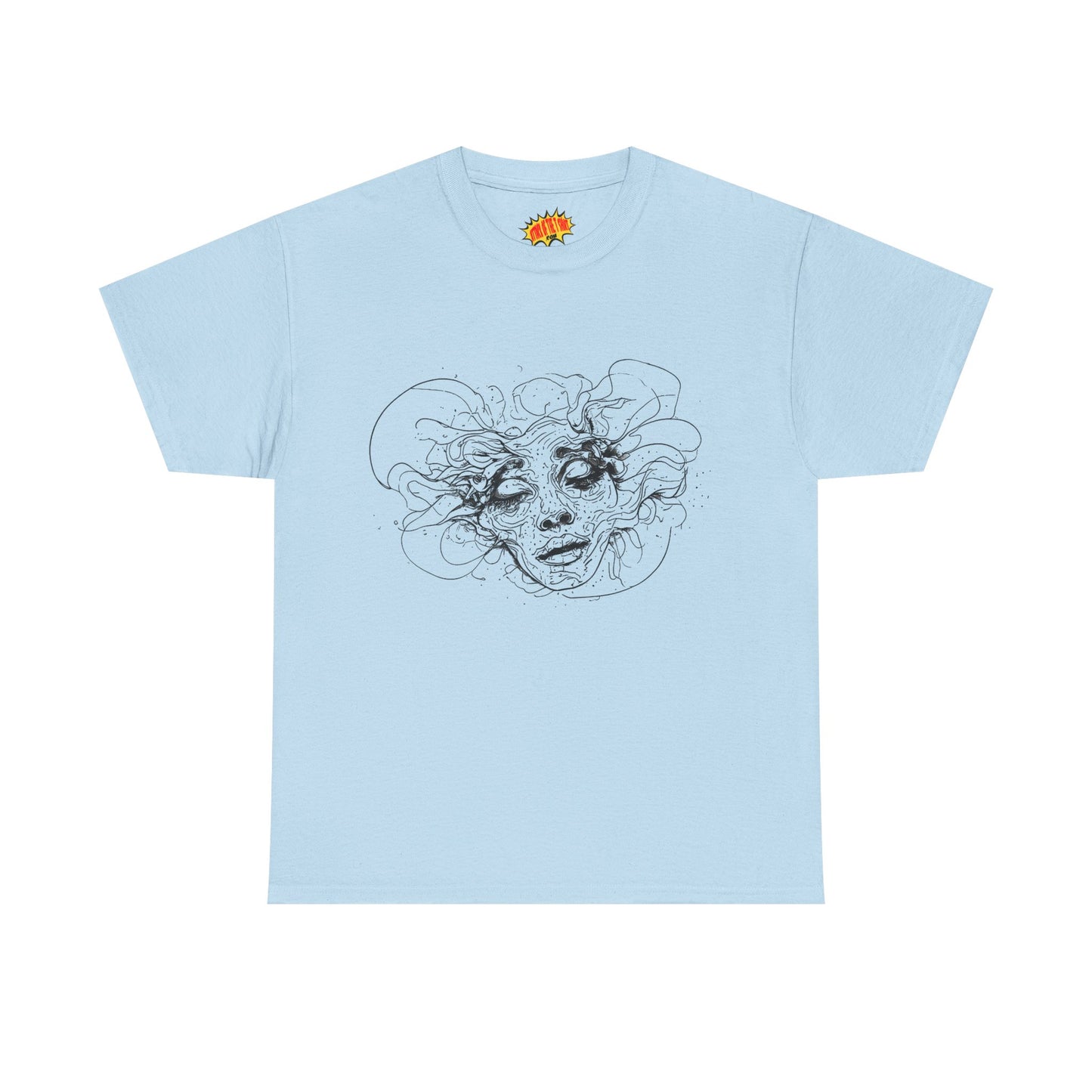 Abstract Face Line Drawing Graphic Art Tee Shirt *Multiple Colors*