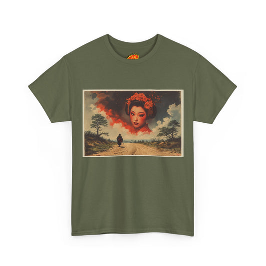 Samurai w/Cloud Geisha Woman T-Shirt *Multiple Colors*