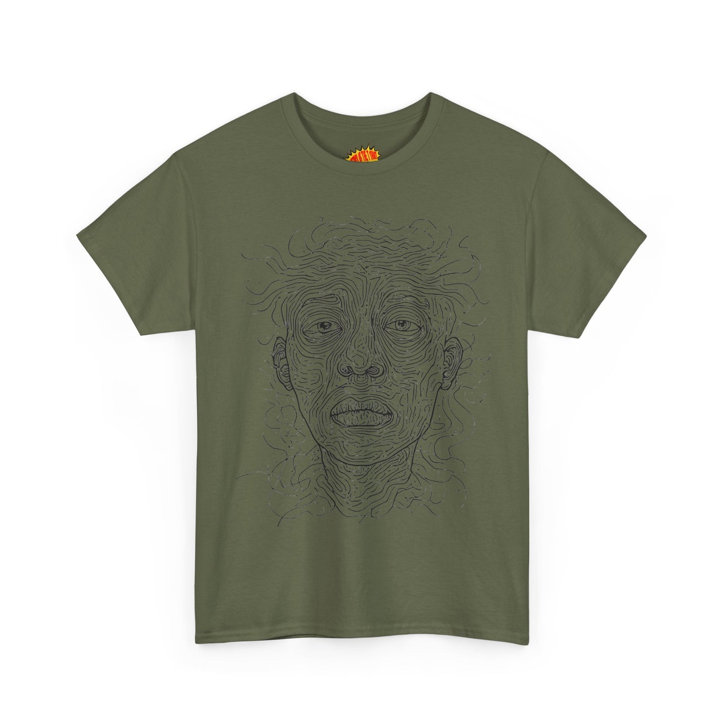 Graphic Line Art Portrait Tee Shirt *Multiple Colors*