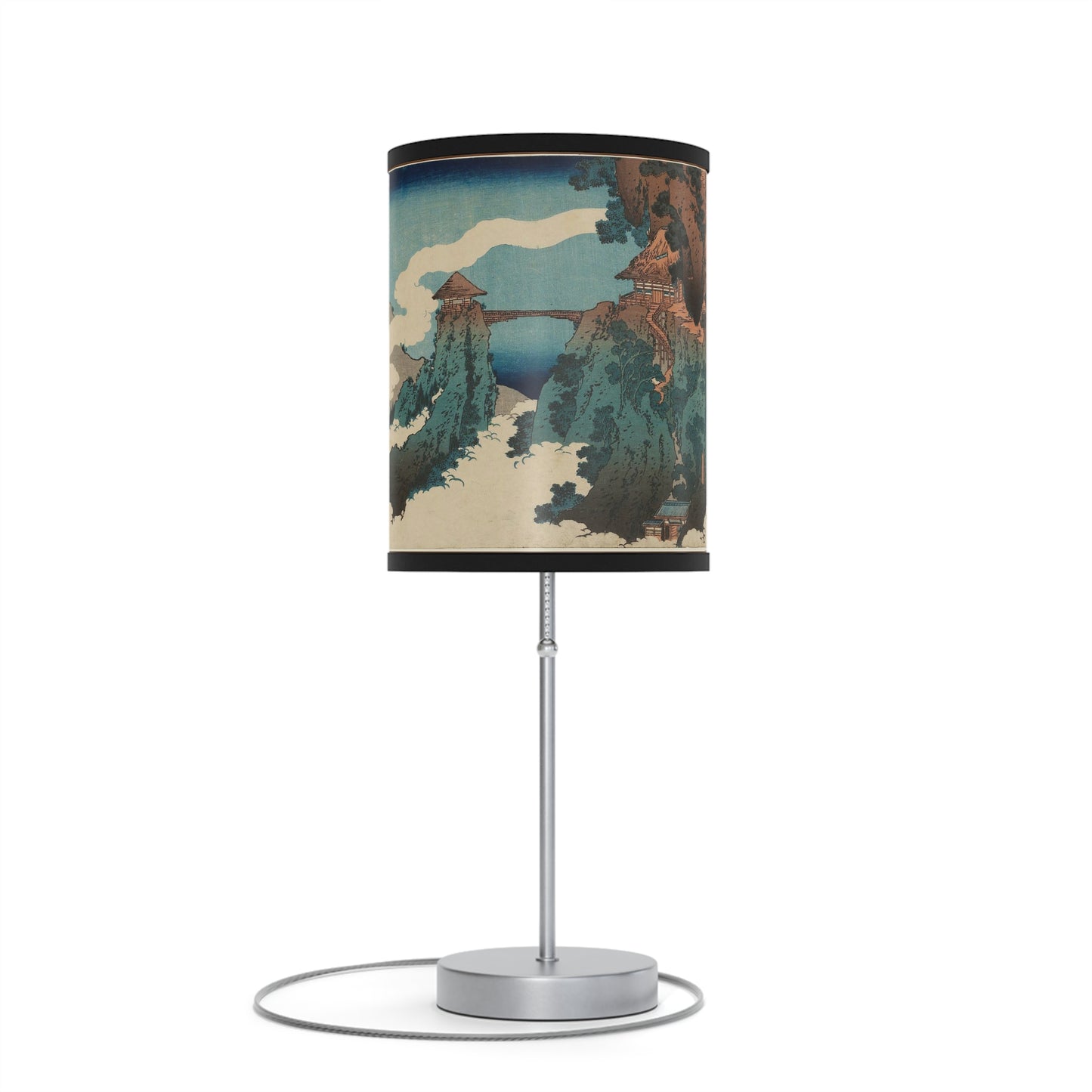 Hanging Cloud Bridge Japanese Woodcut Lamp