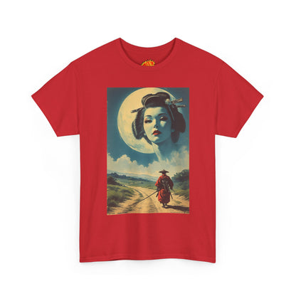 Travelling Samurai w/Moon Geisha Woman T-Shirt