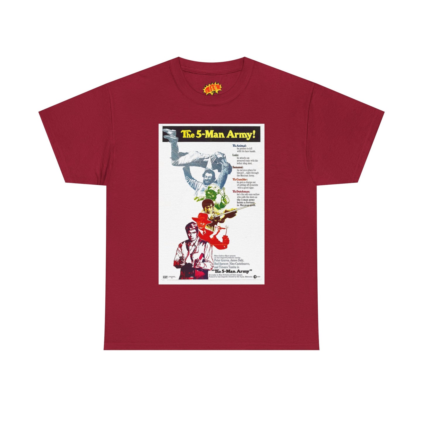 The 5 Man Army Movie Poster T-Shirt *Multiple Colors*