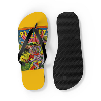 Planet Comics #2 Flip Flops Yellow *Multiple Sizes Available*
