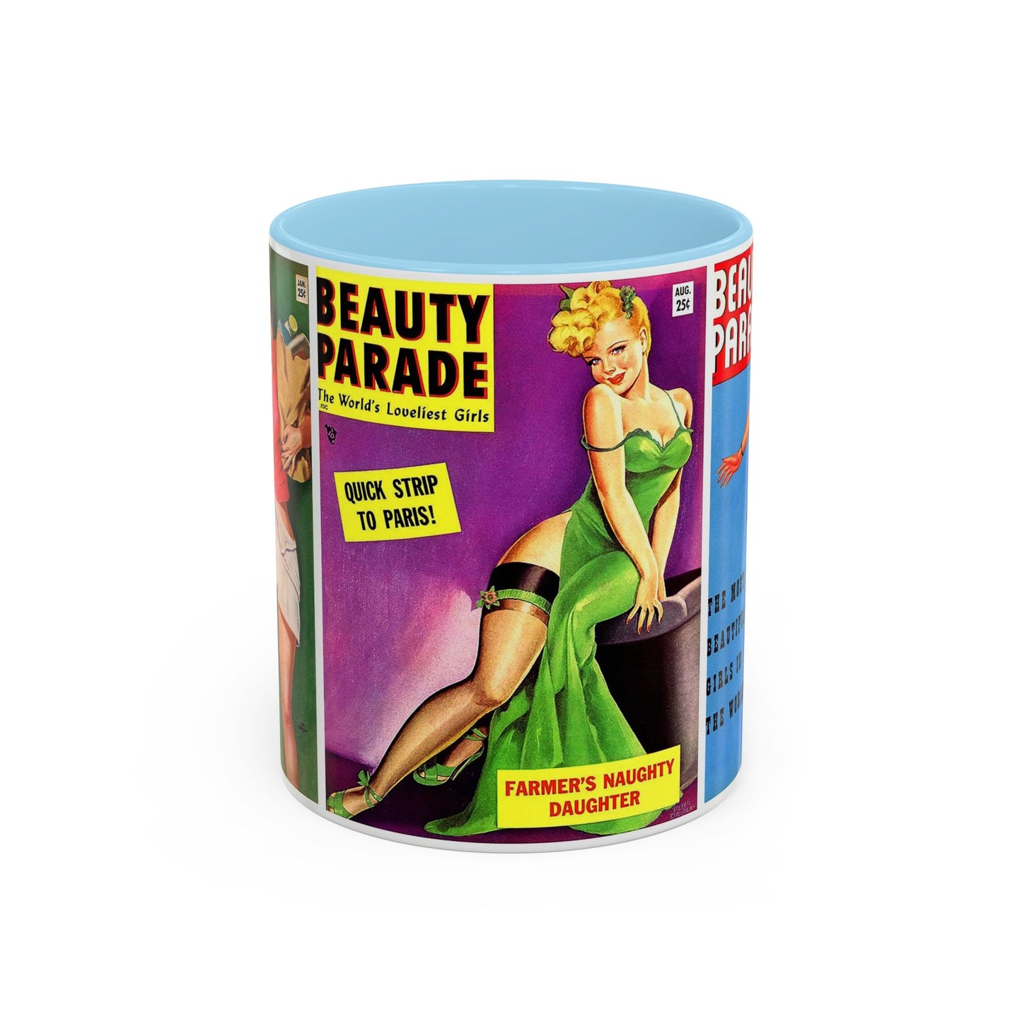 Beauty Parade Pin-Up Coffee Mug - 11oz, Multiple Colors Available