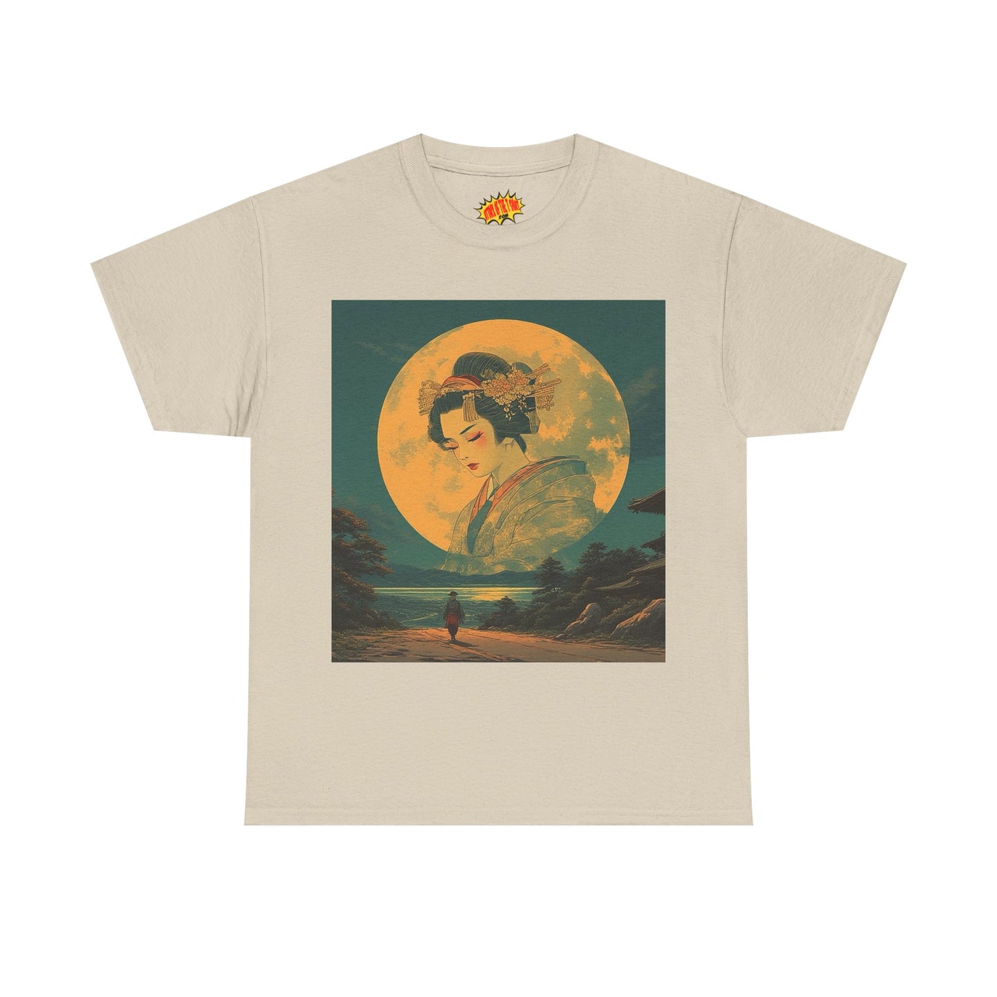 Japanese Geisha Full Moon T-Shirt *Multiple Colors*