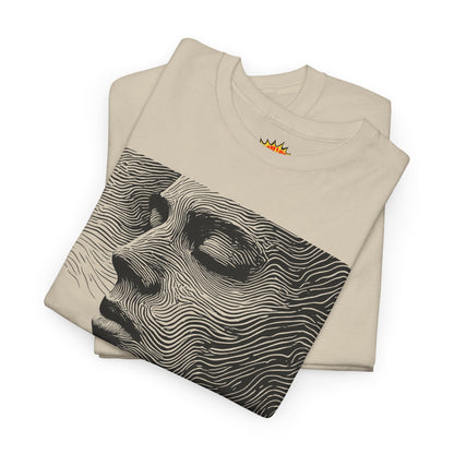 Face Line Drawing Portrait Graphic Art Tee Shirt