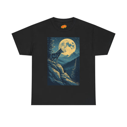 Mountain Wolf Full Moon Scene T-Shirt