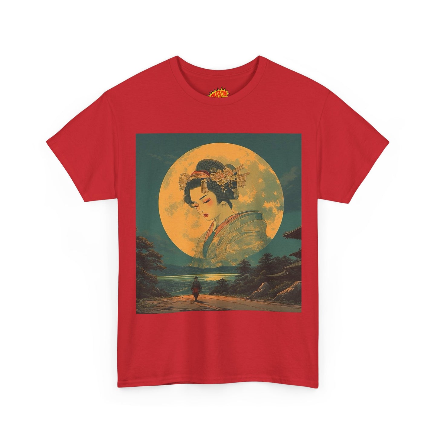 Japanese Geisha Full Moon T-Shirt *Multiple Colors*