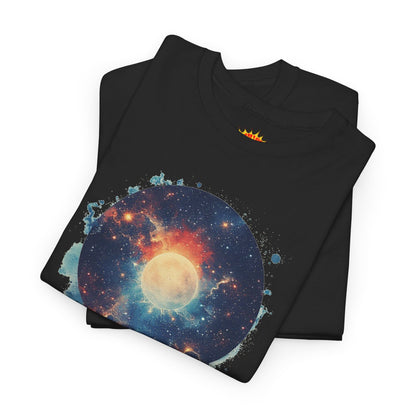 Abstract Galaxy Nebula Art w/Face Graphic Tee Shirt