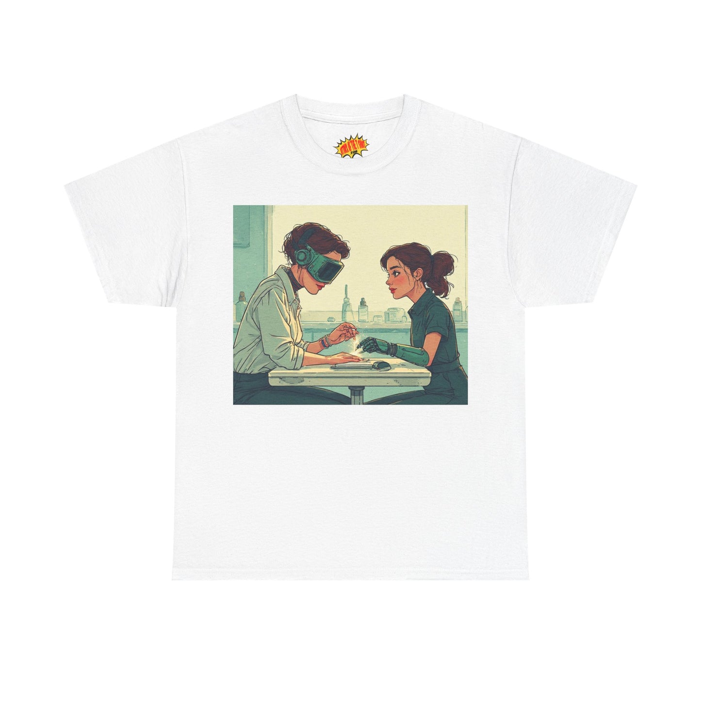 Pastel Robot Hands Manicure Scene T-Shirt *Multiple Colors*