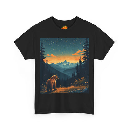 Mountain Bear Sunrise Scene T-Shirt