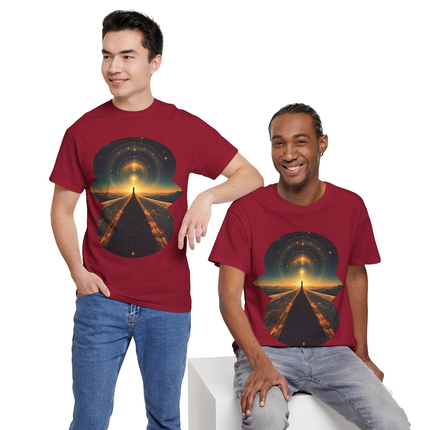 Cosmic Path Space Graphic Art Tee Shirt *Multiple Colors*