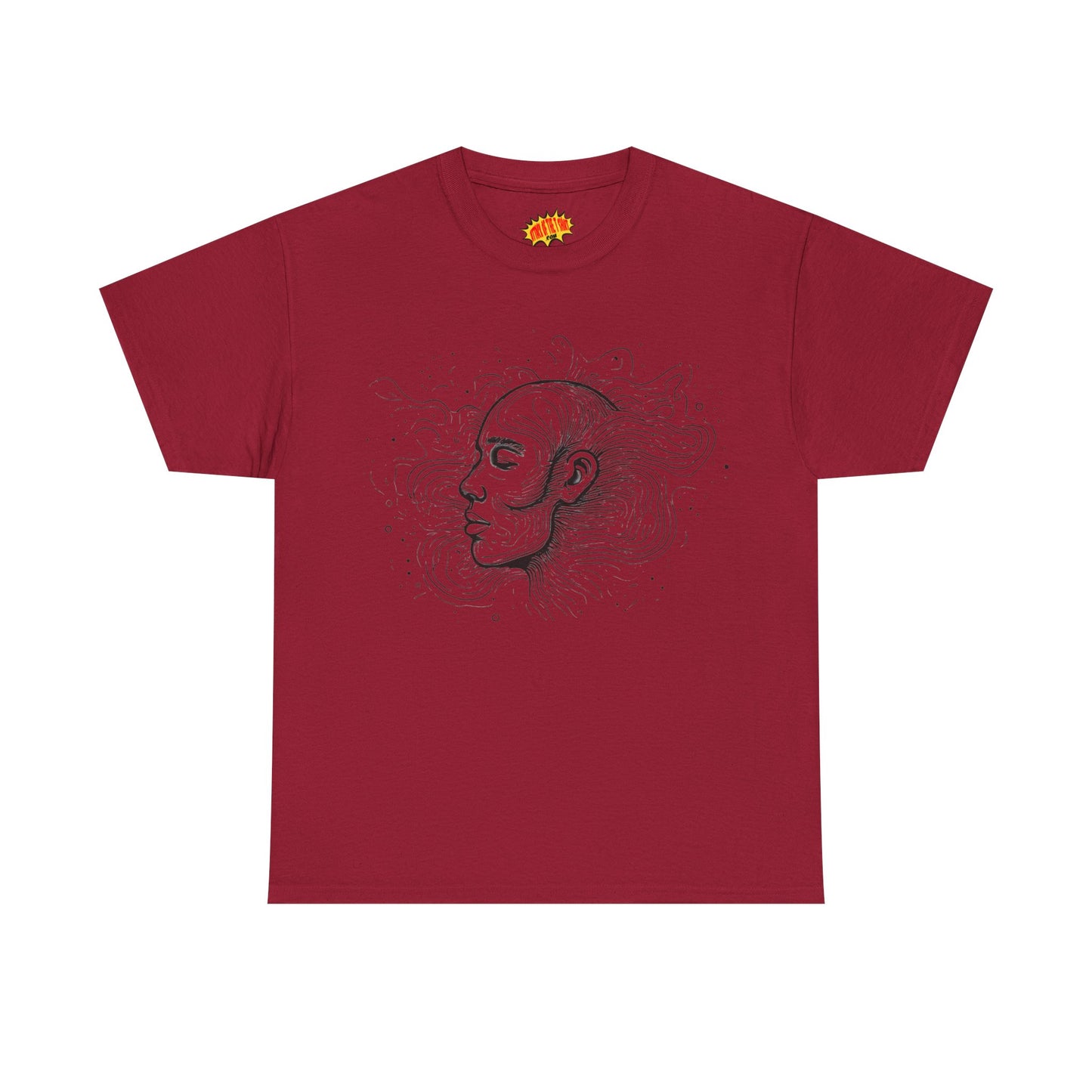 Line Drawing Graphic Art Face Tee Shirt *Multiple Colors*