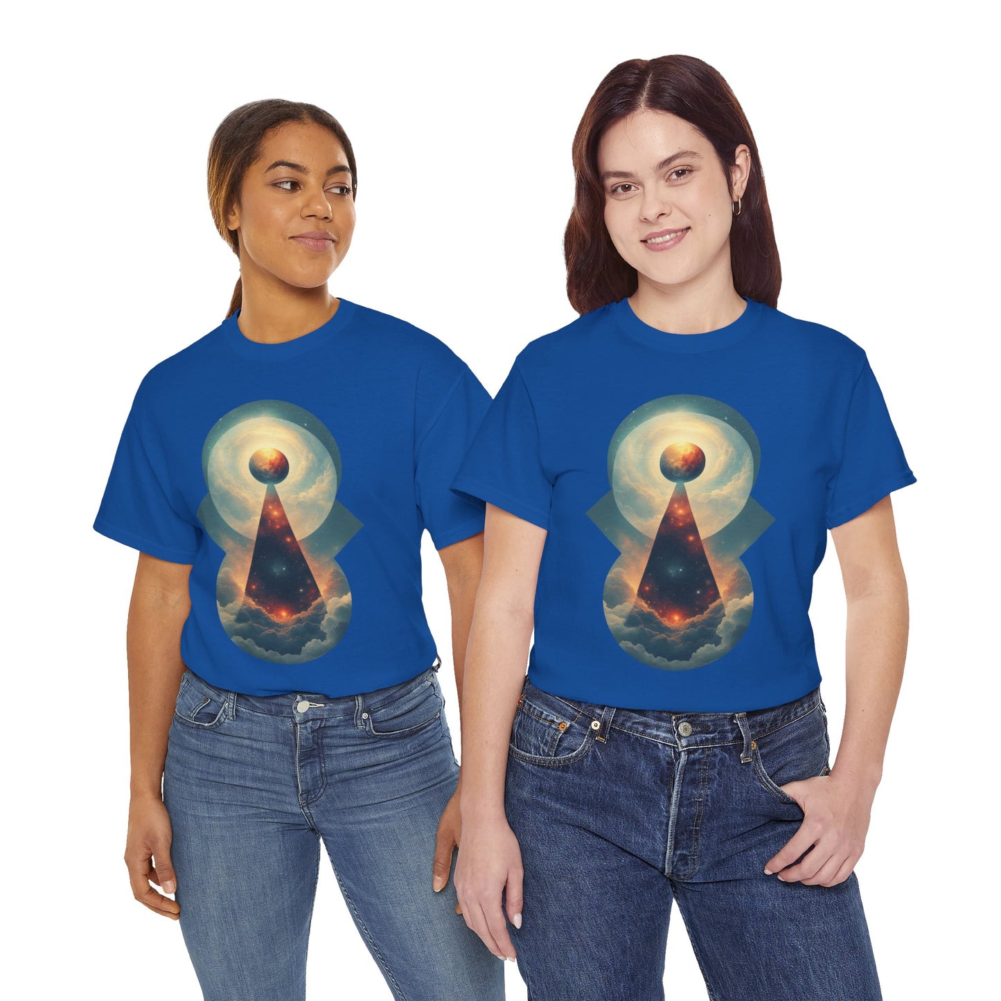 Geometric Galaxy Graphic Space Art Tee Shirt *Multiple Colors*