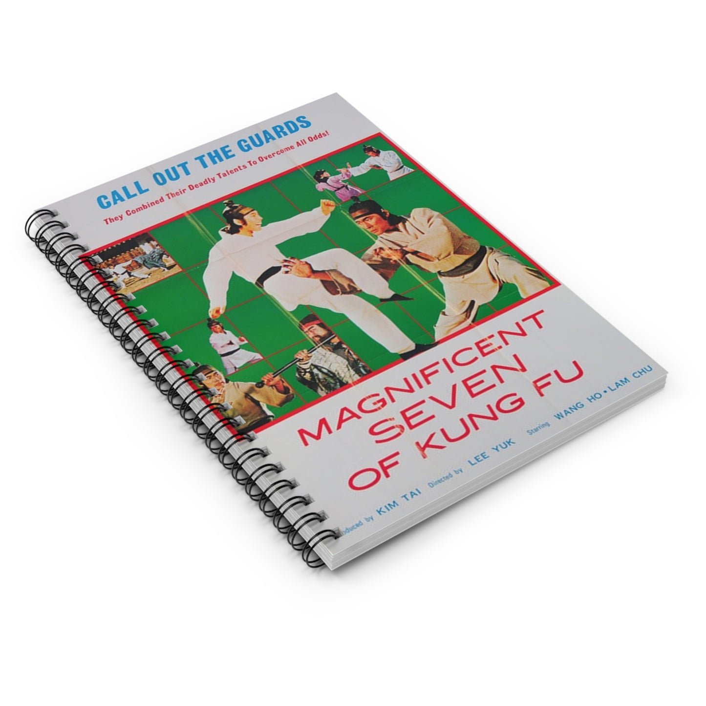 Magnificent Seven of Kung-Fu - Vintage Movie Poster Notebook