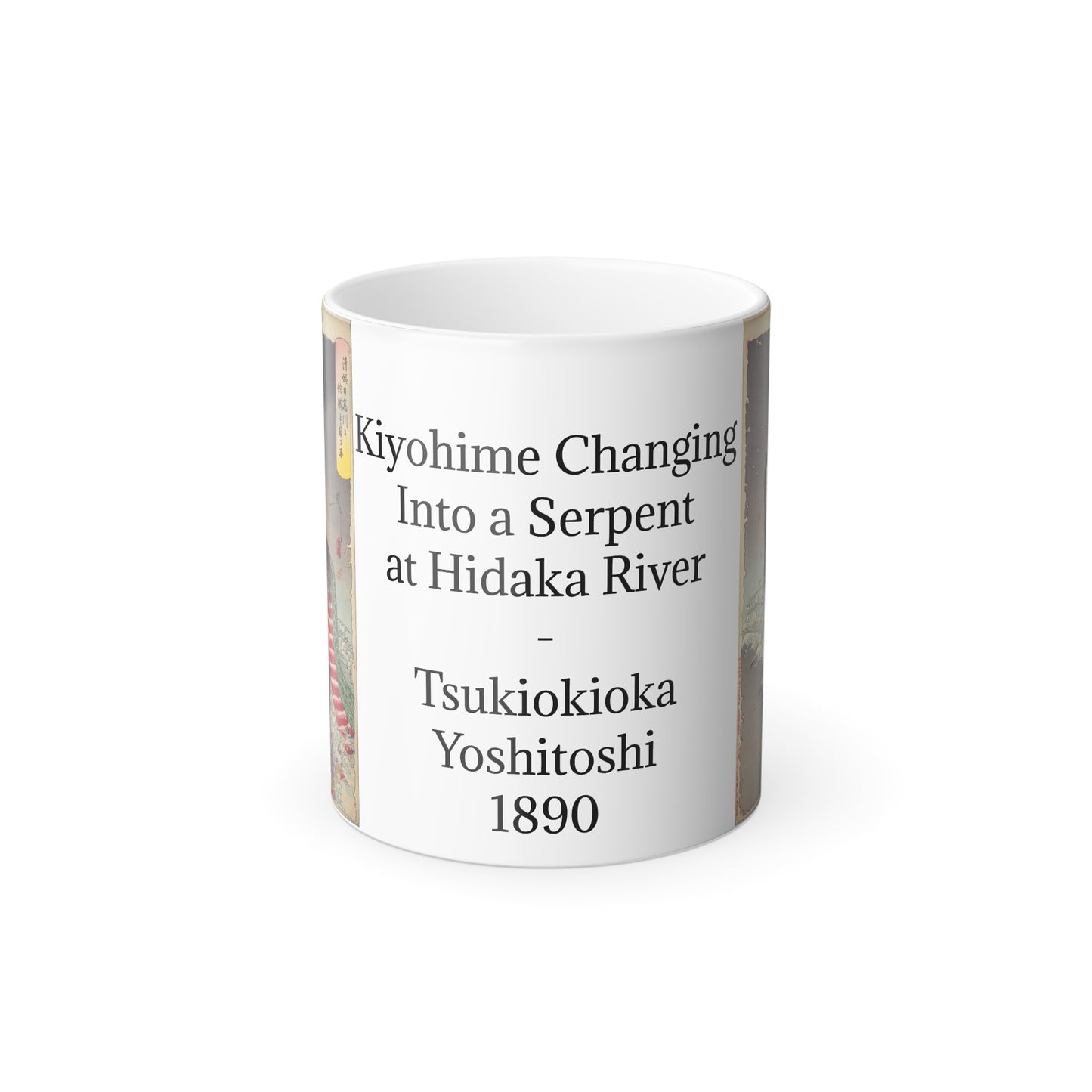 Kiyohime Changing into a Serpent Color Morphing Mug, 11oz