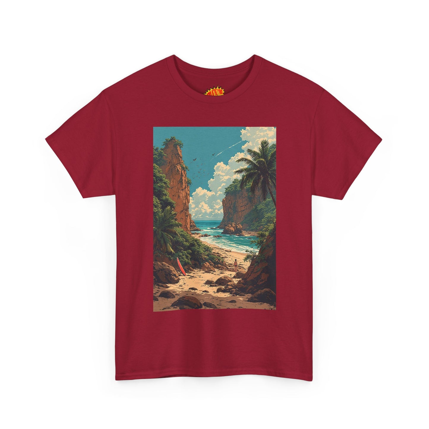 Modern Style Tropical Cliffs Scene T-Shirt *Multiple Colors*