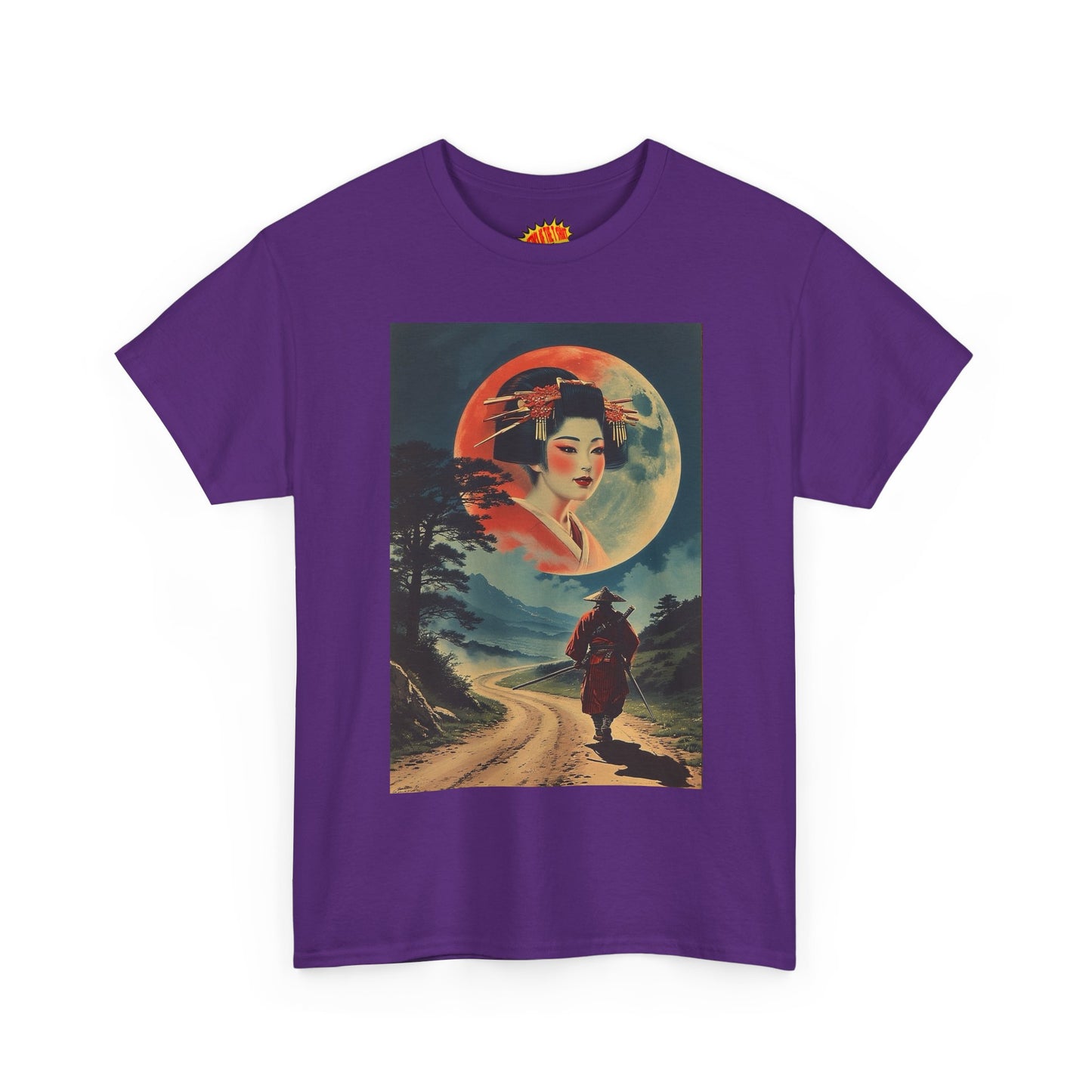 Walking Samurai w/Full Moon Woman T-Shirt *Multiple Colors*