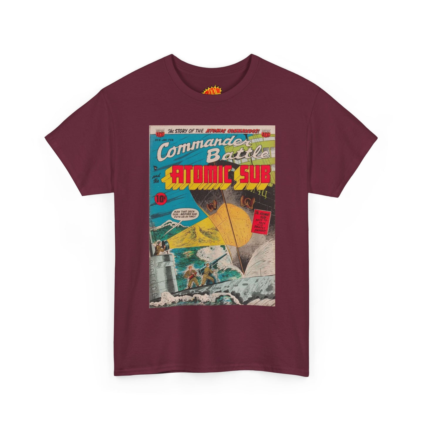 Commander Battle Atomic Sub No. 4 Comic Tee Shirt *Multiple Colors*