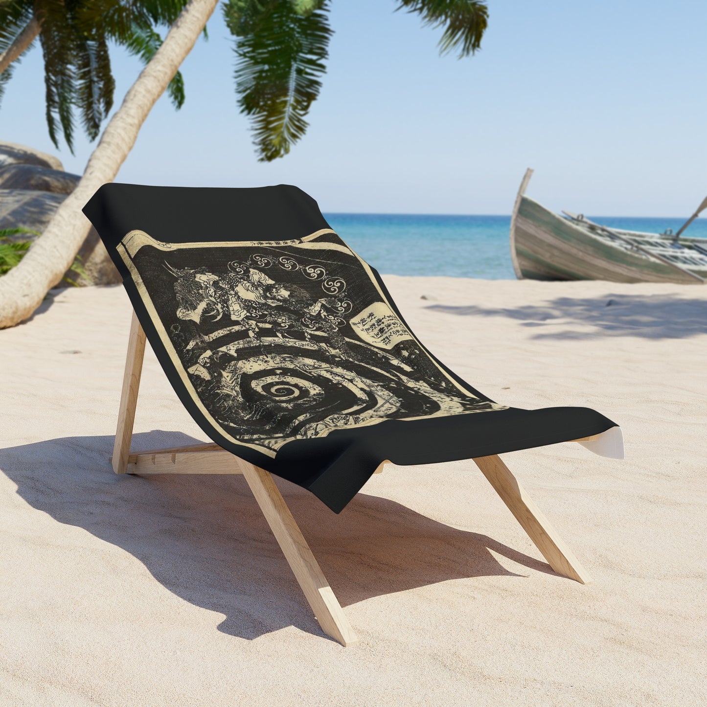 Destruction by Hokusai Beach Towel
