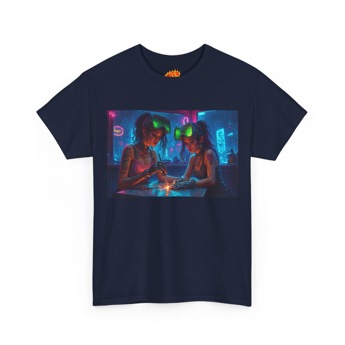 Cyberpunk Robot Fingers Manicure Scene T-Shirt *Multiple Colors*