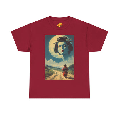 Travelling Samurai w/Moon Geisha Woman T-Shirt