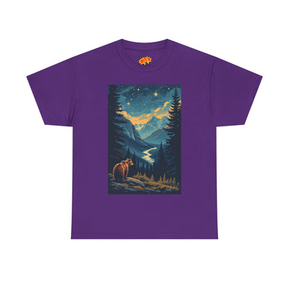 Grizzly Bear Mountain Valley Scene T-Shirt