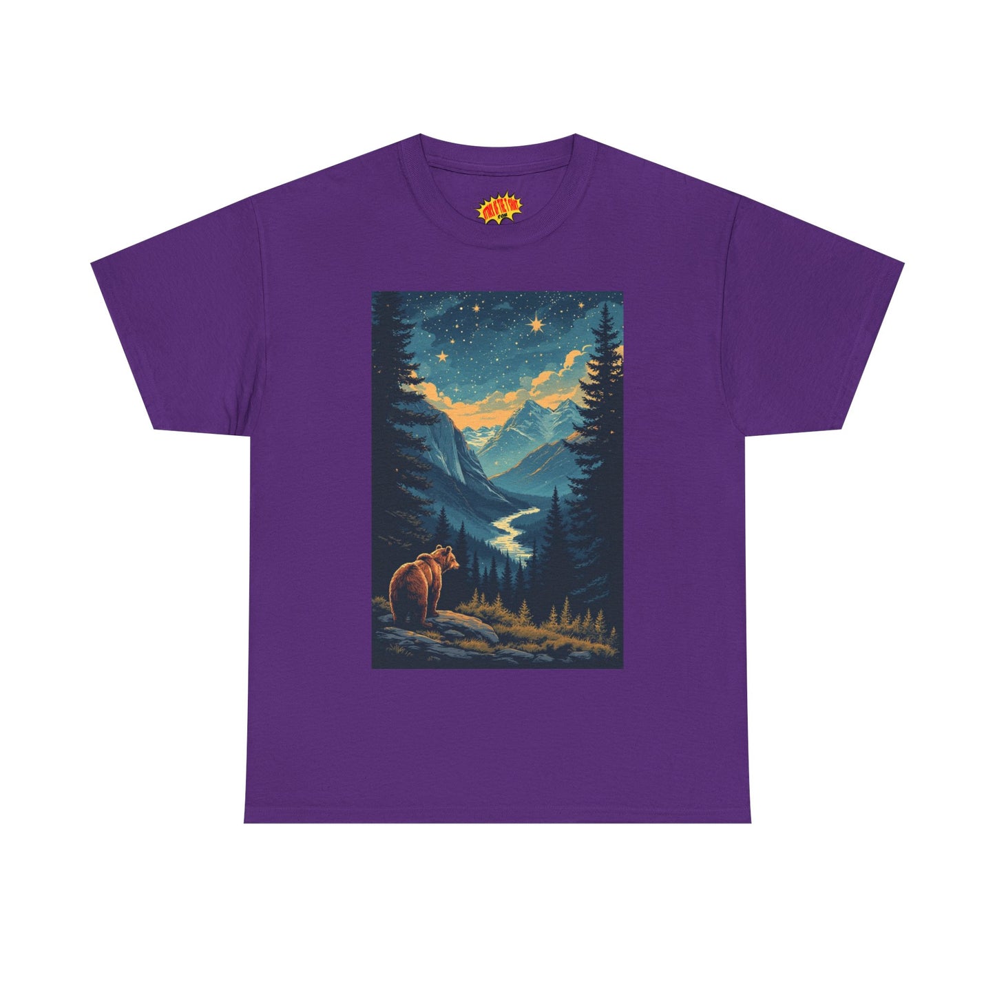 Mountain Valley Bear Night Scene T-Shirt *Multiple Colors*