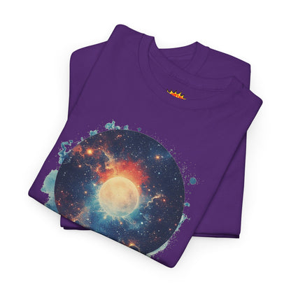 Abstract Galaxy Nebula Art w/Face Graphic Tee Shirt