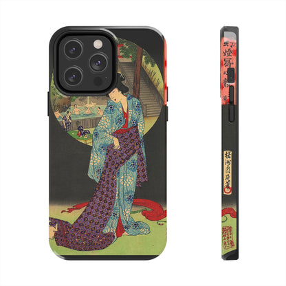 Oji Waterfall by Toyohara Chikanobu, 1890 iPhone Case *Many Sizes Available*