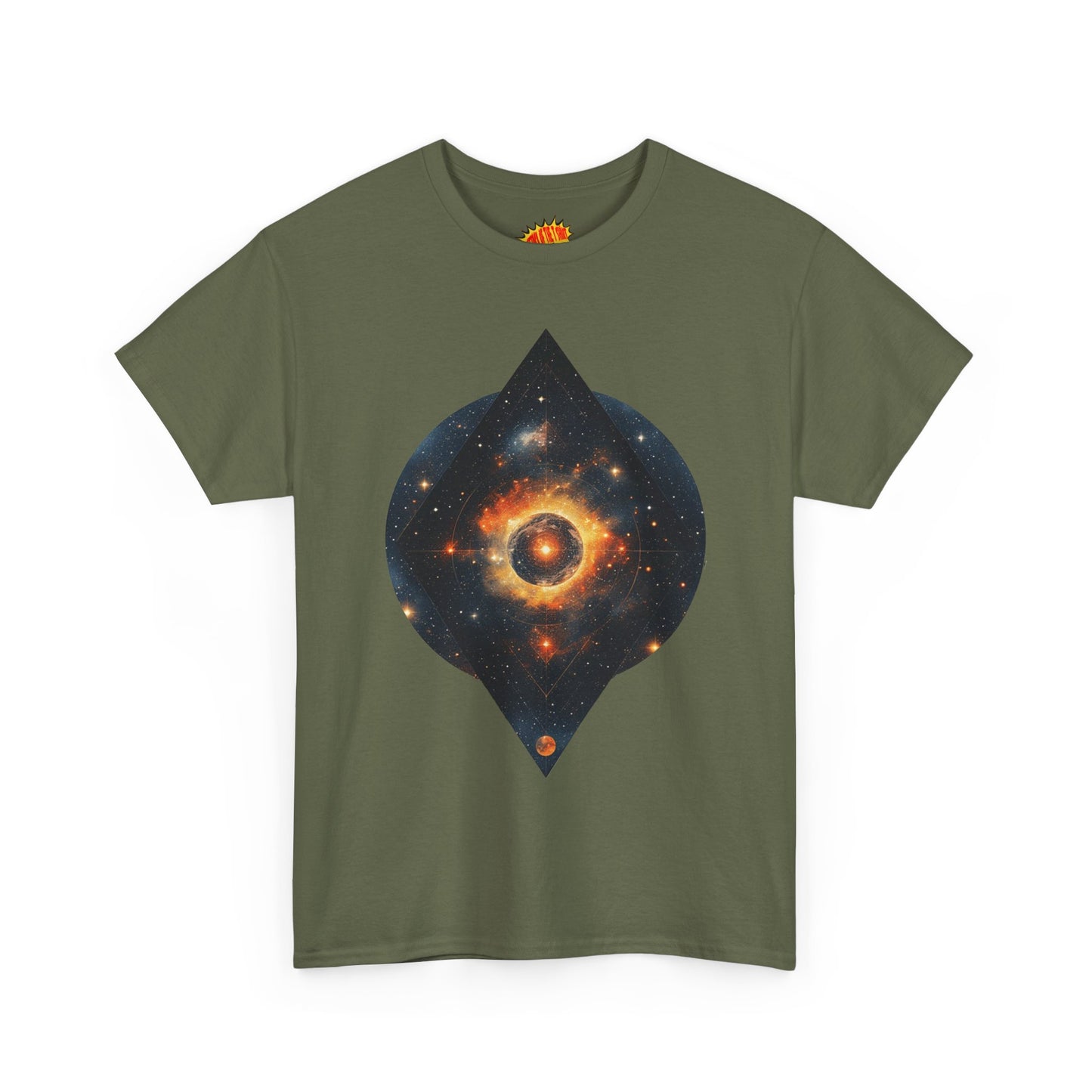 Rounded Diamond Shape Nebula Graphic Space Art Tee Shirt *Multiple Colors*