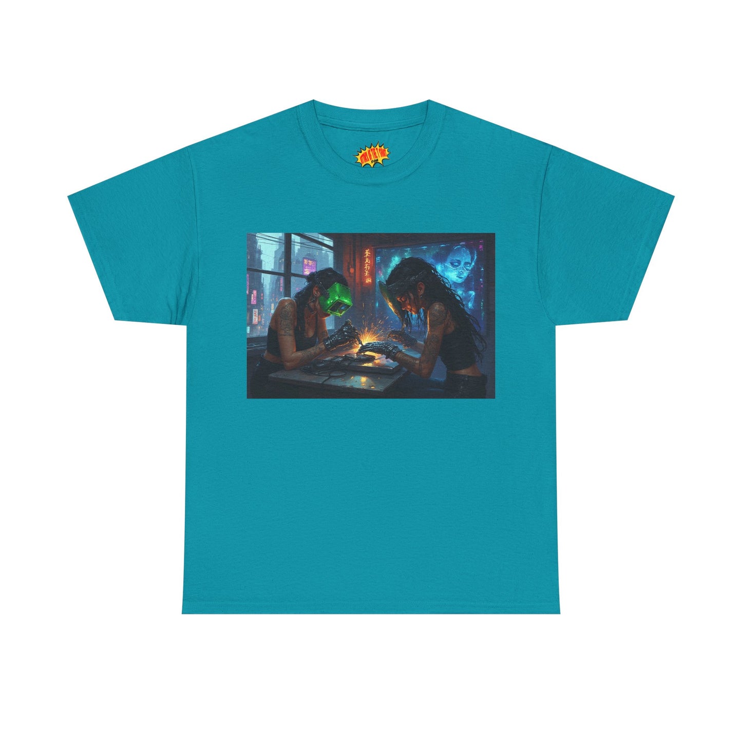 Cyberpunk Robot Nail Salon T-Shirt *Multiple Colors*