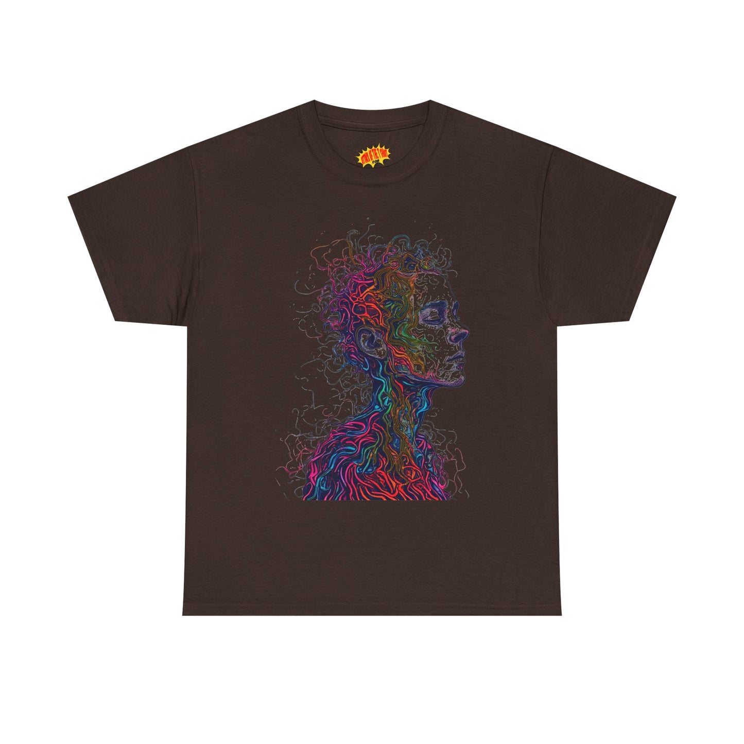 Multicolor Line Drawing Human Graphic Art Tee Shirt *Multiple Colors*