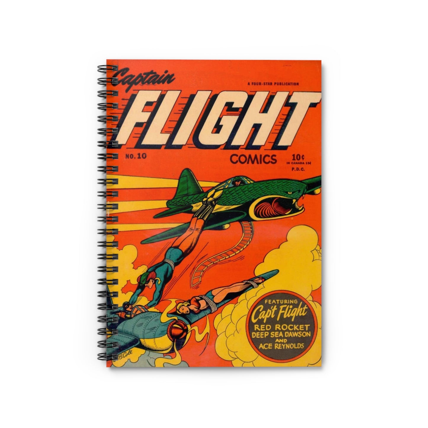 Captain Flight No. 10 Comic Book Cover Notebook