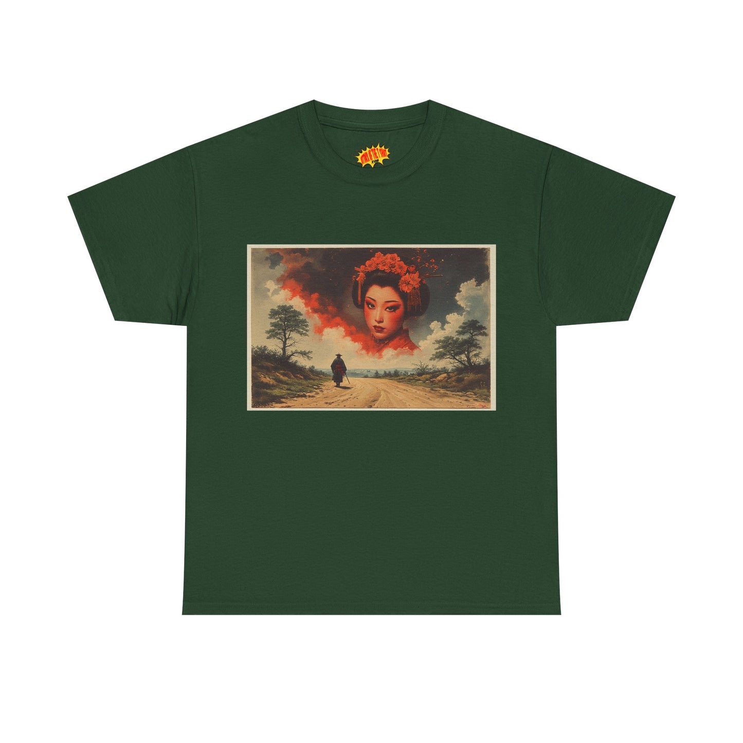 Samurai w/Cloud Geisha Woman T-Shirt *Multiple Colors*