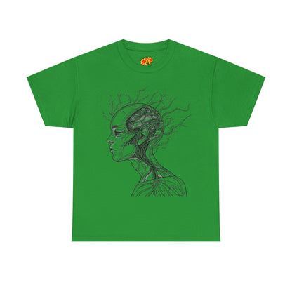 Anatomy Line Drawing Face Graphic Art Tee Shirt