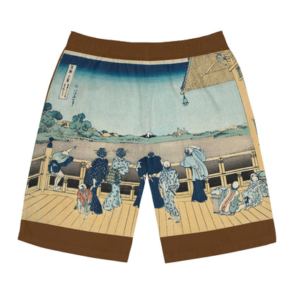 The Sazai Hall by Hokusai Men's Board Shorts