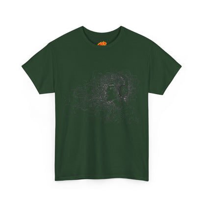 Line Drawing Portrait Graphic Musical Art Tee Shirt