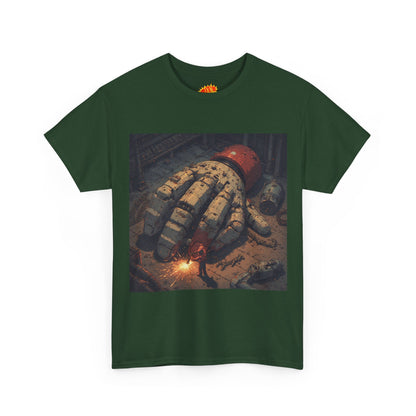 Anime Mech Factory Welder w/Giant Robot Hand T-Shirt