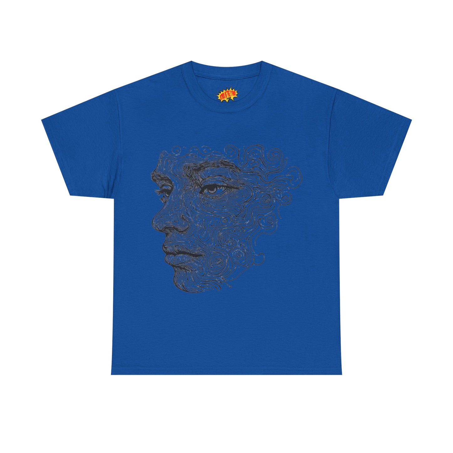 Human Face Silhouette Line Drawing Graphic Art Tee Shirt *Multiple Colors*