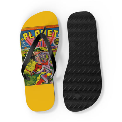Planet Comics #2 Flip Flops Yellow *Multiple Sizes Available*