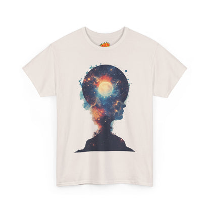 Abstract Galaxy Nebula Art w/Face Graphic Tee Shirt