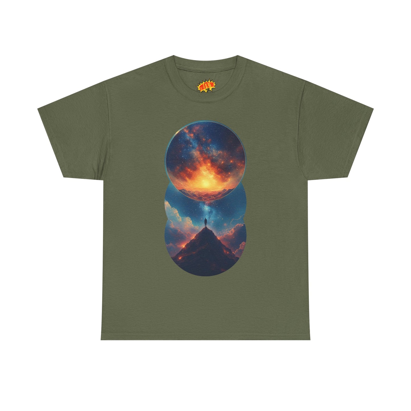 Round Cosmic Galaxy Graphic Art Tee Shirt *Multiple Colors*