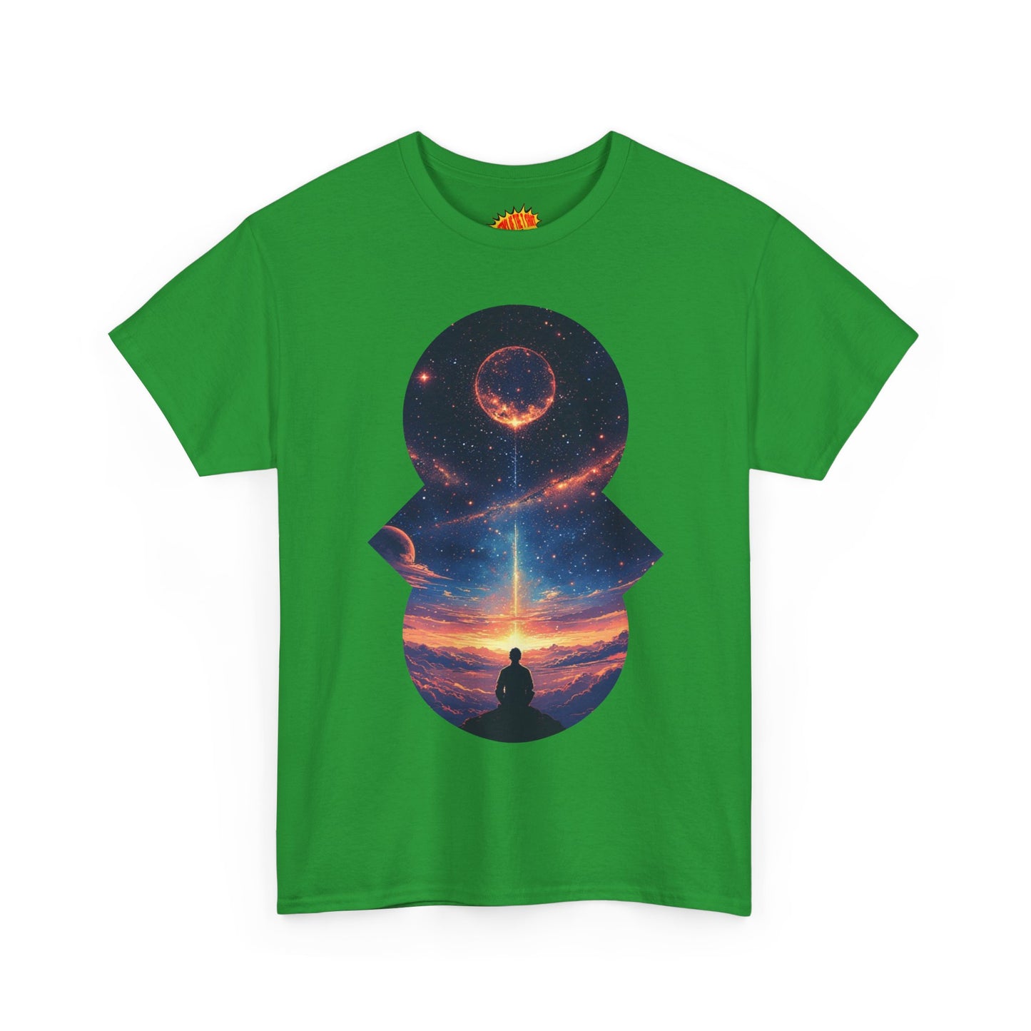 Cosmic Meditation w/Planet Space Graphic Art Tee Shirt *Multiple Colors*