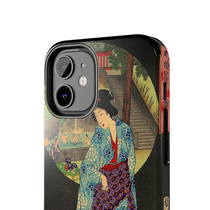 Oji Waterfall by Toyohara Chikanobu, 1890 iPhone Case *Many Sizes Available*