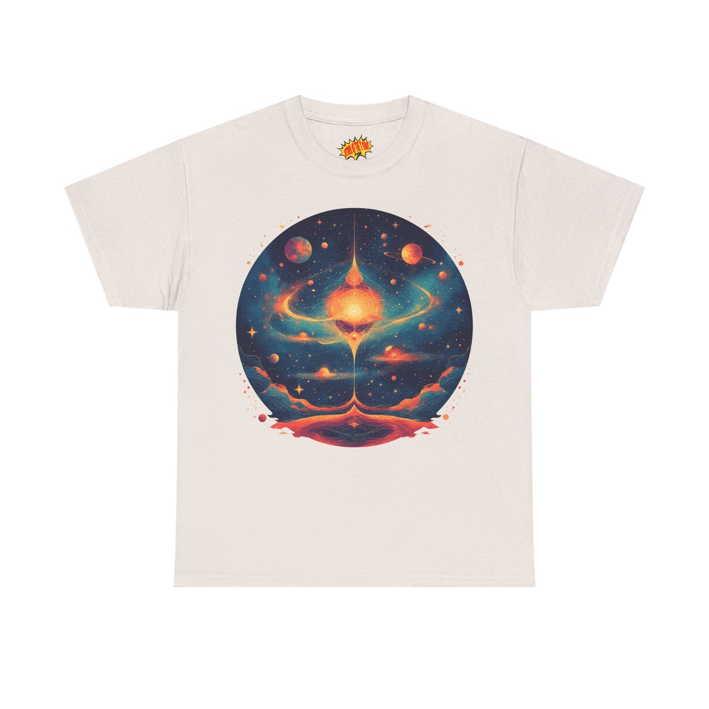 Round Galaxy w/Planets Graphic Tee Shirt *Multiple Colors*