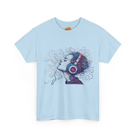 Multicolor Line Drawing Portrait Graphic Musical Art Tee Shirt *Multiple Colors*