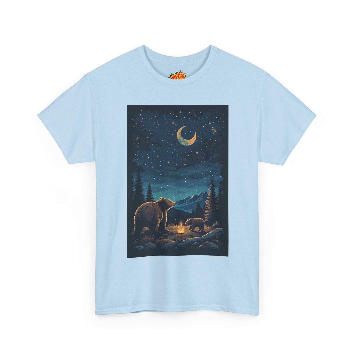 Grizzly Bear with Cub Night Scene T-Shirt *Multiple Colors*